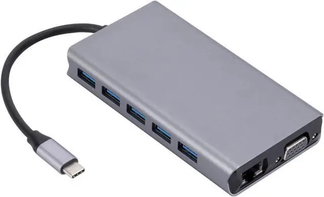 Alt view image 4 of 7 - Docking Station Dual Monitor, Fast Transfer Dual Display Docking Station, Durable Dual Display Dock, 13-in-1 Triple Display USB C Docking Station, USB C Hub Multiport Dongle for All Laptop Computer