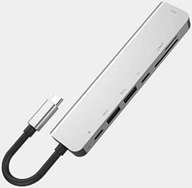 Alt view image 5 of 6 - USB C Adapter 7 in 1 USB-C HUB Type-C Docking Station 4K HDMI//TF PD Charge Hub Card Reader Multiport for MacBook