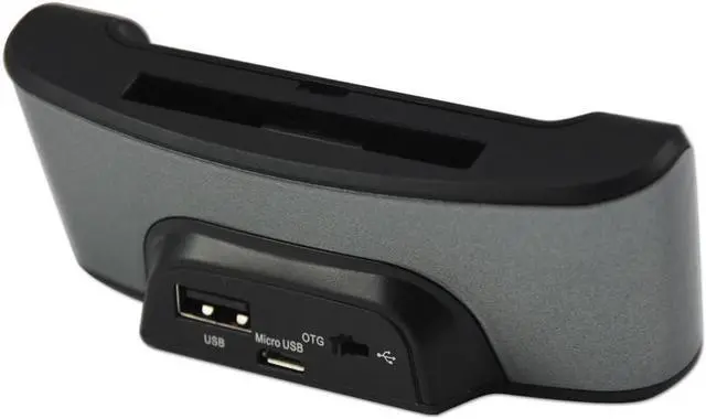 Alt view image 5 of 7 - 2 X First2savvv silver USB Data Sync Charger Charge Charging Cradle + Spare Battery Charger + OTG card reader Dock Docking Station For LG G PRO 2- Case Compatible