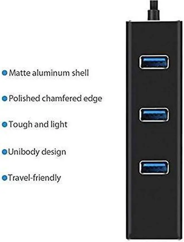 Alt view image 2 of 6 - Type-C Docking Station USB 3.0 HUB Gigabit Network Card with 3 Ports HUB Hub USB to Rj45 Wired Network Card, USB 3.0 Hub with USB C
