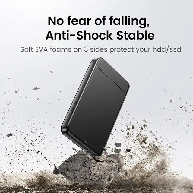 Alt view image 4 of 5 - WENLII HDD Case 2.5 SSD Case SATA to USB HDD Caddy Portable Fixed Cable Docking Station for External Hard Drive SSD Drive Case