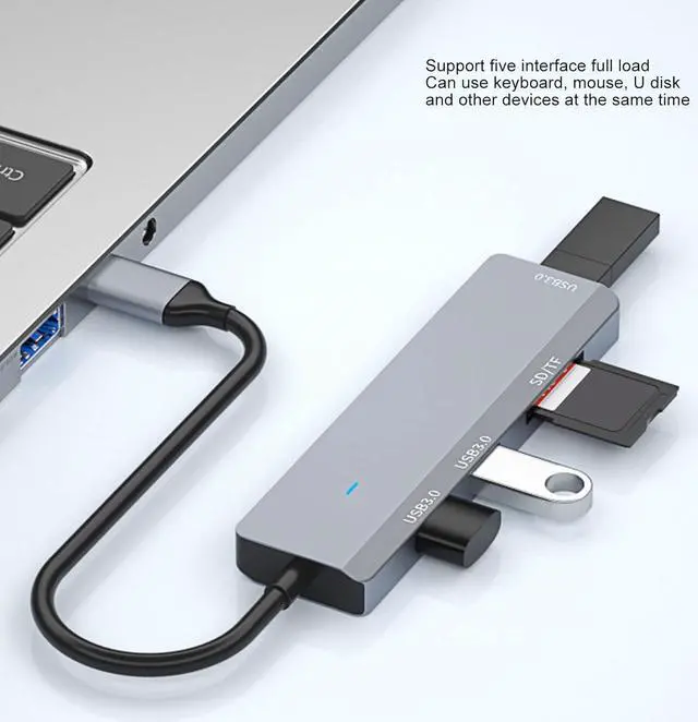 Alt view image 7 of 7 - USB 3.0 Hub, 5Gbps USB Expander Hub Portable Type C Hub for Laptop, PC, Keyborad, Mouse