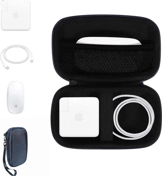 Main image of Alltravel All in one case for MacBook Accessories MacBook, MacBook Pro, Air Charger 45W/60W/100W, MagSafe 1/2, Magic Mouse 1/2, Lightning Cord, USB Hub, Type C Hub (Blue)