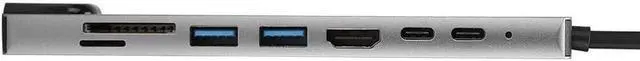 Alt view image 6 of 6 - 8 in to 1 USB Hub,Portable USB C to Type C 3 USB 3.0 Hub Dock Station HDMI RJ45 Ethernet TF OTG Adapter Plug and Play