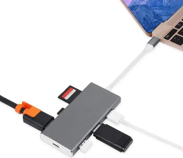 Alt view image 7 of 7 - Multifunctional USB Type-C Adapter Hub, USB 3.0 Port USB Hub, Adapter, for Computer for Phone