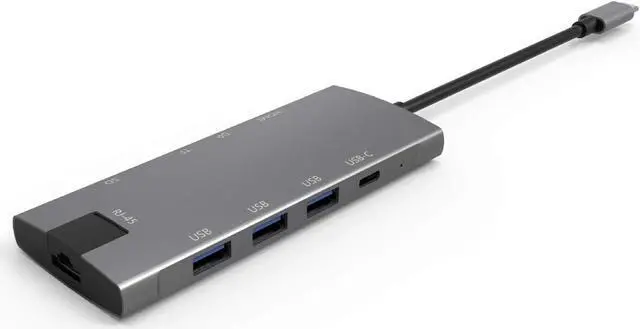 Alt view image 7 of 7 - USB Type C Charging Dock USB-C Hub RJ45+Hdmi+DP+USB3.0 Type C Hub to Gigabit Ethernet Rj45 LAN for Pro Laptop