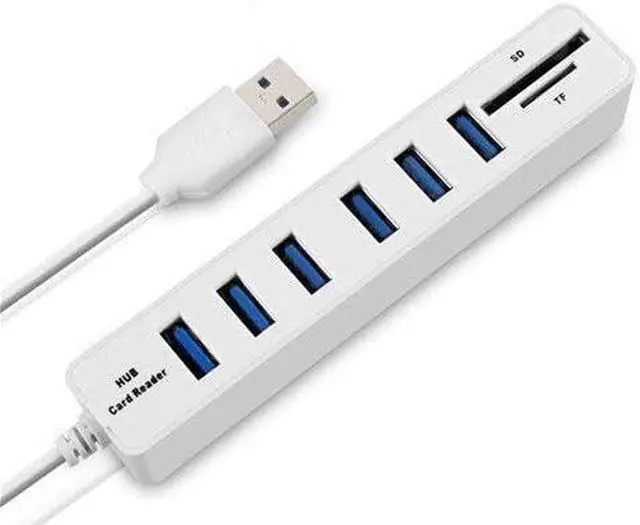 Main image of USB Type C Charging Dock Multi USB 2.0 Hub USB Splitter High Speed 6 Ports with TF SD Card Reader for iMac Pro,Notebook PC and Other Type C Devices (Color : White)