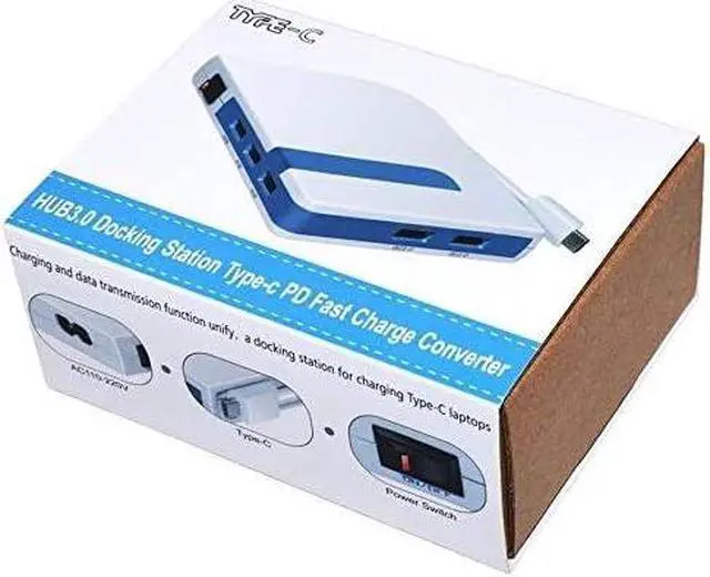 Alt view image 5 of 7 - USB Type C Charging Dock 3 USB 3.0 HUB+2 QC3.0+Type-C Multi-Functional Charger & HUB with Power Switch Button for iMac Pro,Notebook PC and Other Type C Devices (Color : Color1)