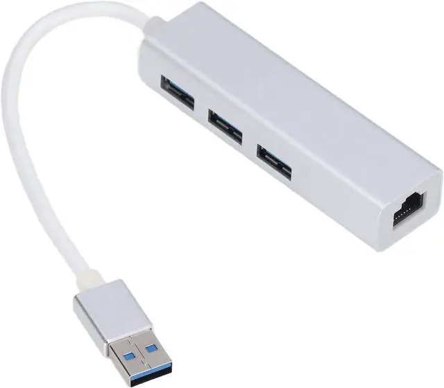 Main image of USB 3.0 to Ethernet Adapter 4 in 1 Multiport Multifunction Hub Ethernet Adapter for Desktop Laptop Tablet for Home Office Travel Compatible with MCB Pro Air and More, USB C Hub,