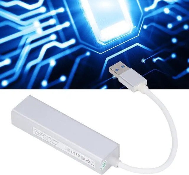 Alt view image 5 of 7 - USB 3.0 to Ethernet Adapter 4 in 1 Multiport Multifunction Hub Ethernet Adapter for Desktop Laptop Tablet for Home Office Travel Compatible with MCB Pro Air and More, USB C Hub,