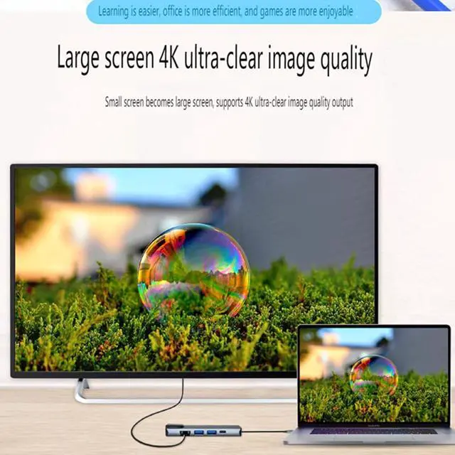 Alt view image 5 of 7 - 5 in 1 USB 3.0 87W PD Fast Charge Gigabit Ethernet USB C to High Definition Multimedia Interface USB C Adapter for Home Office Travel Compatible with MCB Pro Air and More, USB C Hub,