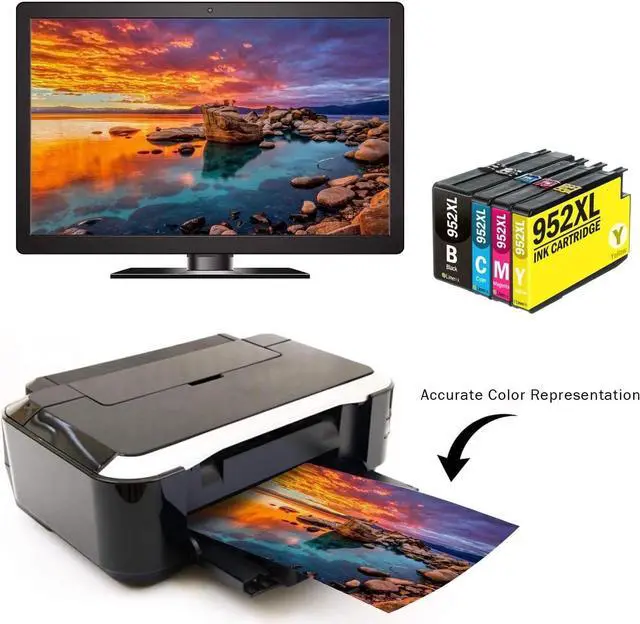 Alt view image 4 of 7 - Limeink Compatible Ink Cartridges Replacement  952xl Ink Cartridges Combo Pack  952 Ink Cartridges Combo Pack  Ink 952 XL Black and Color 952XL for 8710 Printer 952 (4pk)