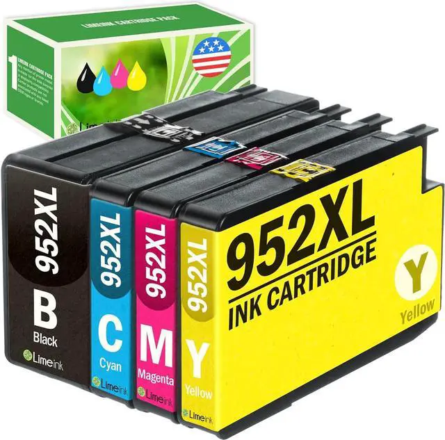 Main image of Limeink Compatible Ink Cartridges Replacement  952xl Ink Cartridges Combo Pack  952 Ink Cartridges Combo Pack  Ink 952 XL Black and Color 952XL for 8710 Printer 952 (4pk)