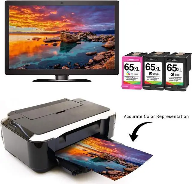 Alt view image 4 of 7 - Limeink Remanufactured Ink Cartridges Replacement  Ink 65 65XL  65 Ink Cartridges Black Color Combo Pack 65 XL Ink Cartridges 65xl Ink Cartridge  Printers Deskjet 3755 3700 3pk