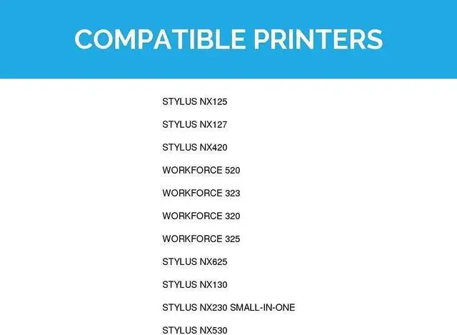 Alt view image 7 of 7 - LD Remanufactured Epson 125 / T125 Set of 5 Ink Cartridges (2 Black, 1 Cyan, 1 Magenta, 1 Yellow) for Stylus NX125,