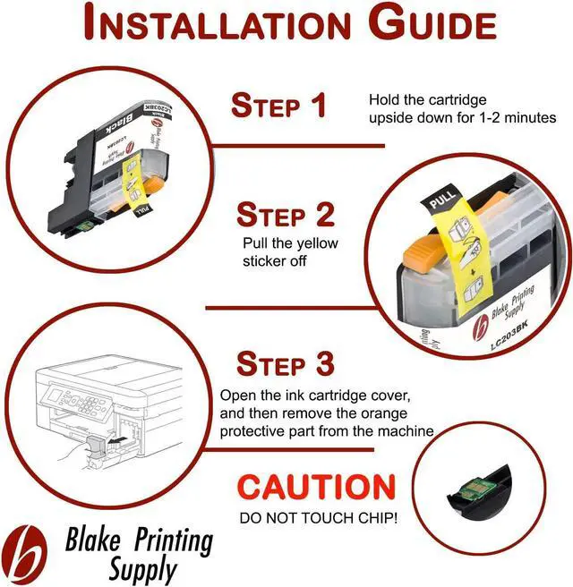 Alt view image 4 of 7 - Blake Printing Supply Compatible Ink Cartridge Replacement for Brother LC101, LC103 (Black, Cyan, Magenta, Yellow, 6-Pack)