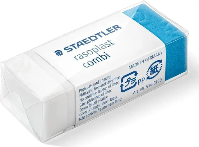 Alt view image 5 of 7 - STAEDTLER Rasolplast Combi White and Blue Dual Duty Eraser, Box of 30, 526 BT30