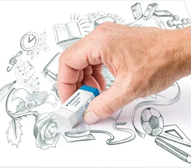 Alt view image 7 of 7 - STAEDTLER Rasolplast Combi White and Blue Dual Duty Eraser, Box of 30, 526 BT30