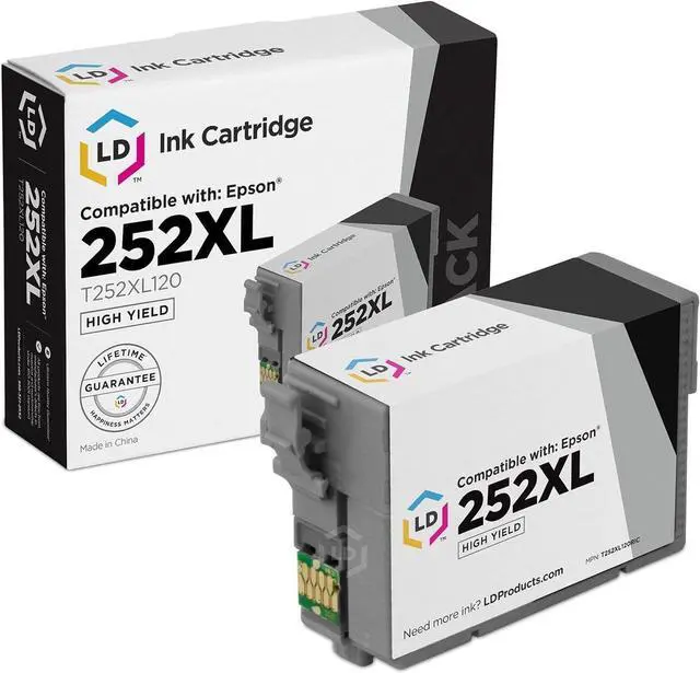 Alt view image 7 of 7 - LD Remanufactured Ink Cartridge Replacement for Epson 252XL T252XL120 High Yield (Black, 2-Pack)