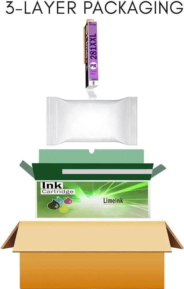 Alt view image 5 of 6 - Limeink Compatible Ink Replacement for Canon CLI-281XXL CLI 281 XXL High Yield Ink Cartridges Replacements for Canon Pixma TR7520 TR8520 TS6120 TS8120 TS9120 (1 Photo Blue)