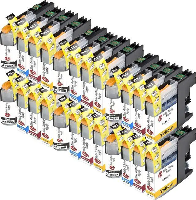 Main image of Blake Printing Supply Compatible Ink Cartridge Replacement for Brother LC101, LC103 (Black, Cyan, Magenta, Yellow, 24-Pack)
