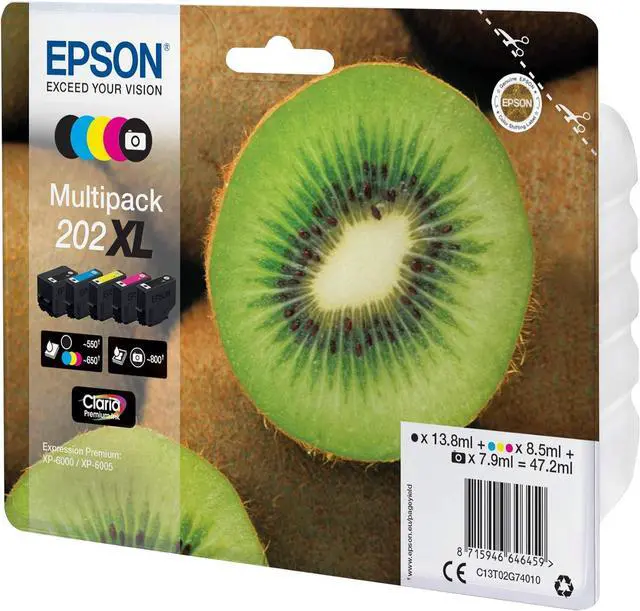 Alt view image 2 of 3 - Epson T02G740 5 Pack of Original Inkjet Cartridges
