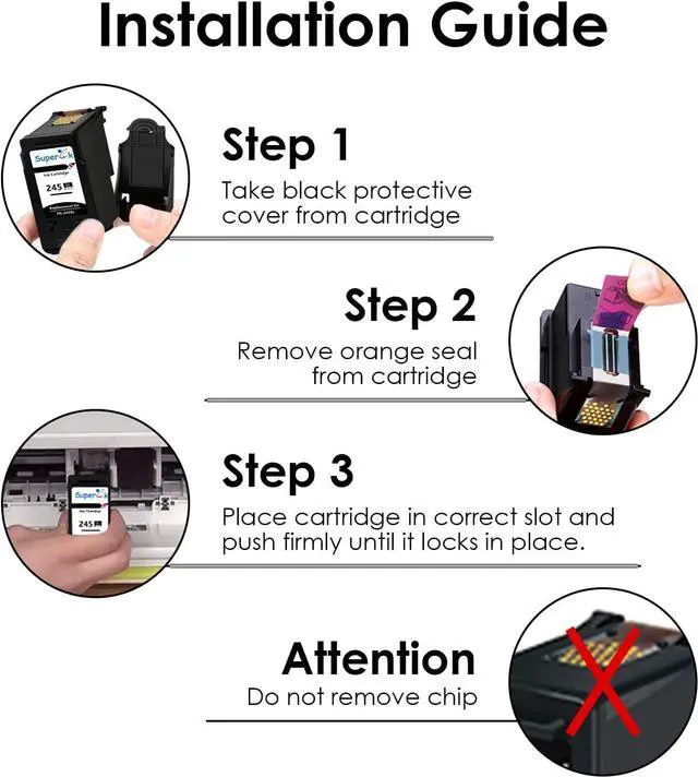 Alt view image 5 of 7 - SuperInk 1 Pack Remanufactured Compatible for Canon PG-245XL 245XL Ink Cartridges for PIXMA MG2520 MG2920 MG2922 MG2924 MG2420 MG2522 MG2525 MG3020 MG2555 MX490 MX492 Printer Show Accurate Ink Level
