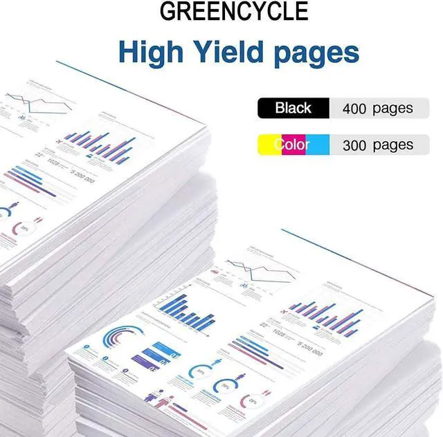 Alt view image 4 of 6 - greencycle Remanufactured PG245XL CL246XL 245XL 246XL Ink Cartridge Compatible for Canon Pixma MX490 MG2522 MG2525 MG2922 MG2924 MG3022 MG3029 TS3120 TS3122 TS202 Printer (1 Black, 1 Tri-Color)