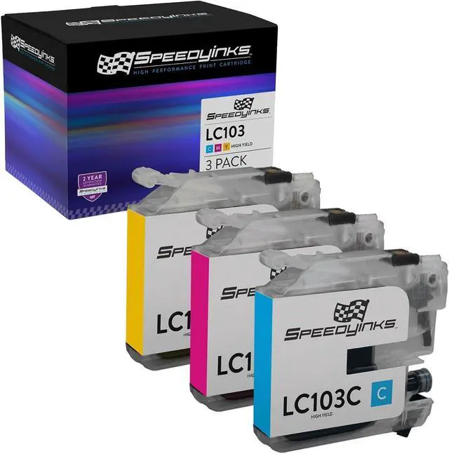 Main image of Speedy Inks Compatible Ink Cartridge Replacement for Brother LC103 High-Yield (1 Cyan, 1 Magenta,1 Yellow, 3-Pack)