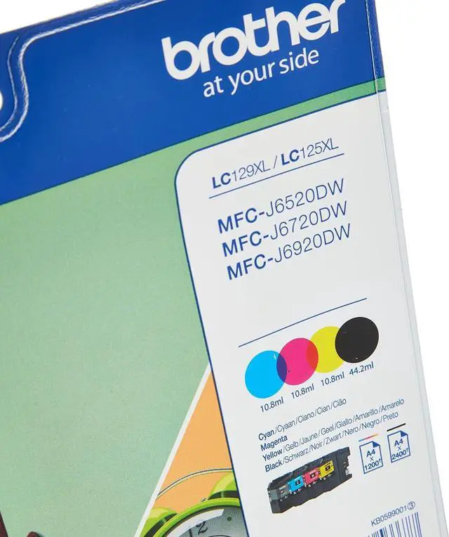 Alt view image 2 of 5 - Brother LC-129XL Black, Cyan, Magenta, Yellow Ink Cartridge