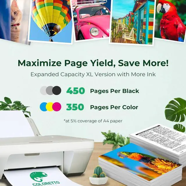 Alt view image 4 of 6 - COLORETTO 275 276 XL Pg-275XL Cl-276XL Ink Cartridge Compatible with Canon Pixma TR4700 TR4720 TR4722 TR4725 TS3520 TS3522 Printer 1 Black 1 Tri-Color 2-Pack