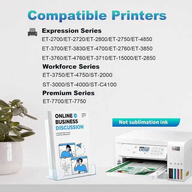 Alt view image 5 of 7 - 502 Ink Refill Bottles Replacement for Epson 502 T502 Refill Ink Compatible with EcoTank ET-2760 ET-4760 ET-3760 ET-2850 ET-3850 ET-2700 ET-4750 ET-3700 ET-2750 ET-3750 ET-3710 Printer (4 Pack)
