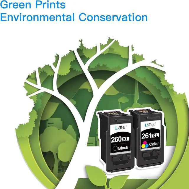 Alt view image 6 of 6 - 260XL 261XL Ink Cartridge PG-260 XL CL-261 XL PG260 CL261 Work for Canon pixma TS5320 TS6420a TS6420 TR7020a TR7020 All in One Printers(2 Pack, 1 Black 1 Tri Color)