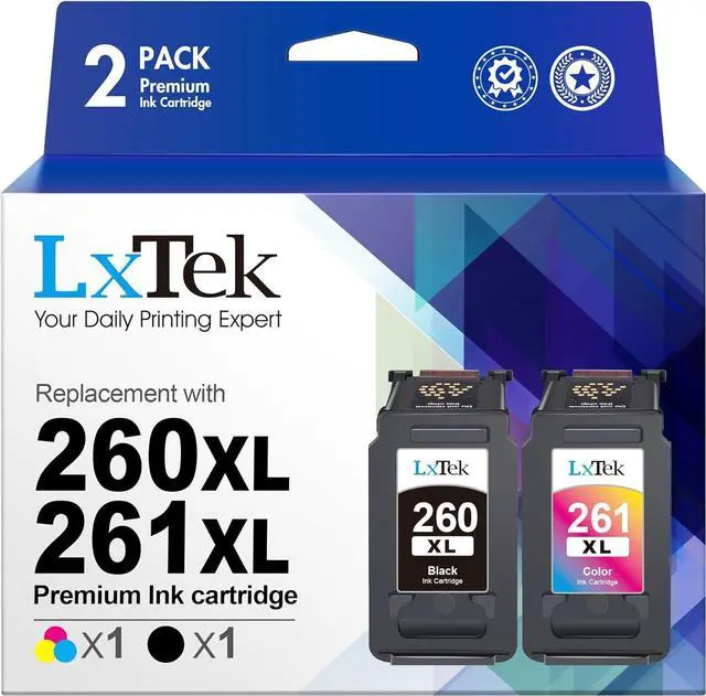 Main image of 260XL 261XL Ink Cartridge PG-260 XL CL-261 XL PG260 CL261 Work for Canon pixma TS5320 TS6420a TS6420 TR7020a TR7020 All in One Printers(2 Pack, 1 Black 1 Tri Color)