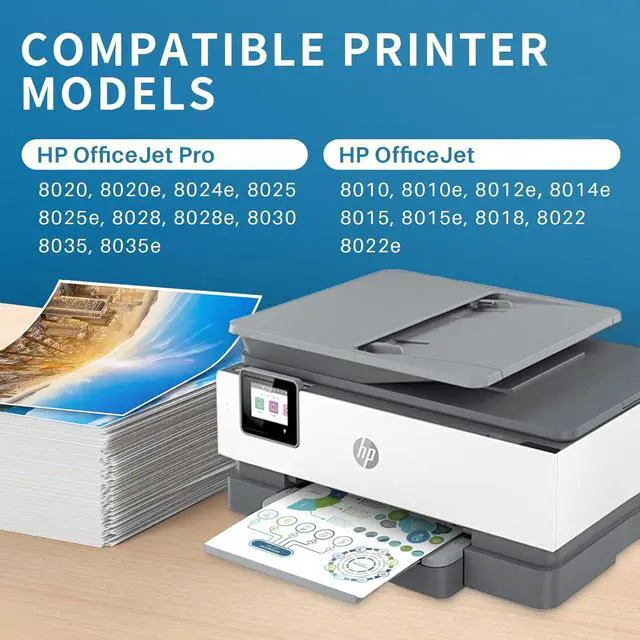 Alt view image 4 of 7 - 910XL Ink Cartridges Replacement  910XL 910 Ink Cartridges Combo Pack  OfficeJet Pro 8020 8025e 8025 8028e 8028 8030 8035e 8035 OfficeJet 8018 8010 8015 8022 Printer (4 Pack, 1BK/1C/1M/1Y)