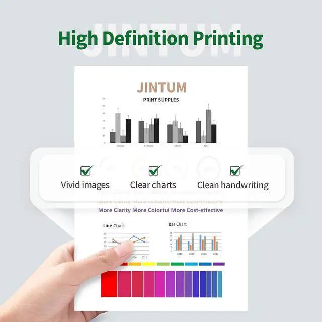 Alt view image 4 of 6 - Ennovor JINTUM Remanufactured Ink Cartridge Replacement for Canon 240XL 241XL Combo Pack for Pixma MG3620 MG3600 MG3520 TS5120 TS5100 MG3222 MX472 MX470 (1 Black, 1 Tri-Color)