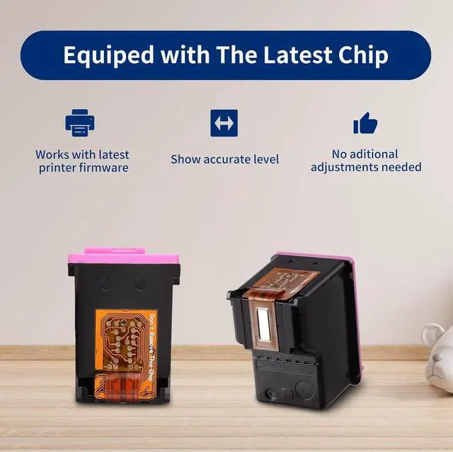 Alt view image 4 of 7 - SANUNE 63XL Ink Cartridge Combo Pack Remanufactured  Ink 63  Officejet 3830 4650 5255 5258 5200 4652 4655 Envy 4520 4512 DeskJet 2130 2132 Printer (63XL Ink Cartridges Black and Tri-Color)