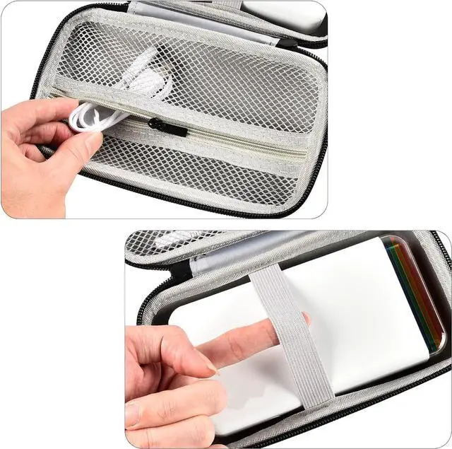 Alt view image 2 of 7 - Case Compatible with Polaroid Hi-Print 9046 Bluetooth Connected 2x3 Pocket Photo Printer, Travel Pocket Picture Printer Organizer Holder Bag For Paper Cartridges and More Accessories(Box Only)