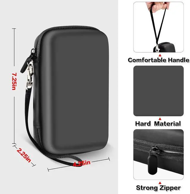 Alt view image 5 of 7 - Case Compatible with Polaroid Hi-Print 9046 Bluetooth Connected 2x3 Pocket Photo Printer, Travel Pocket Picture Printer Organizer Holder Bag For Paper Cartridges and More Accessories(Box Only)