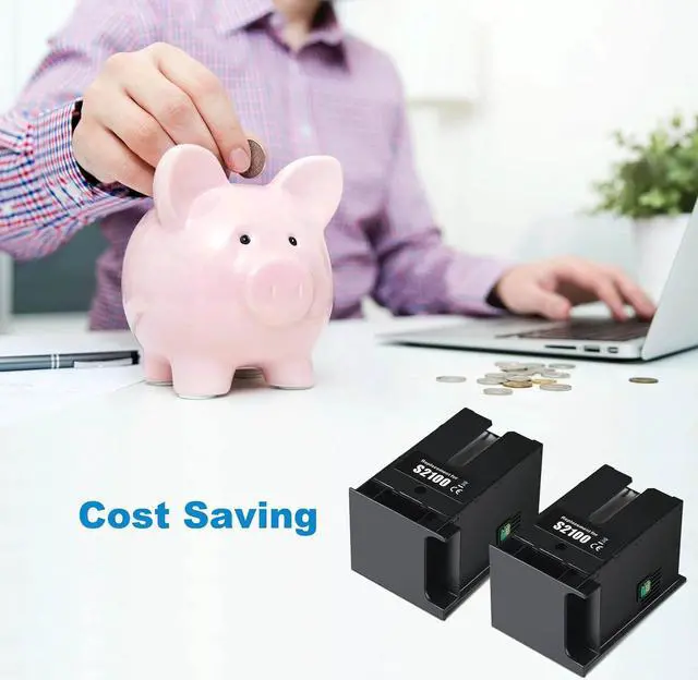 Alt view image 5 of 6 - Poschink F570 Maintenance Box (C13S210057/SC13MB/S2100) Replacement for Surecolor SC-F570 Pro / T3170 T3170M T3170X T5170 T5170M T2170 Printers - 2 Packs