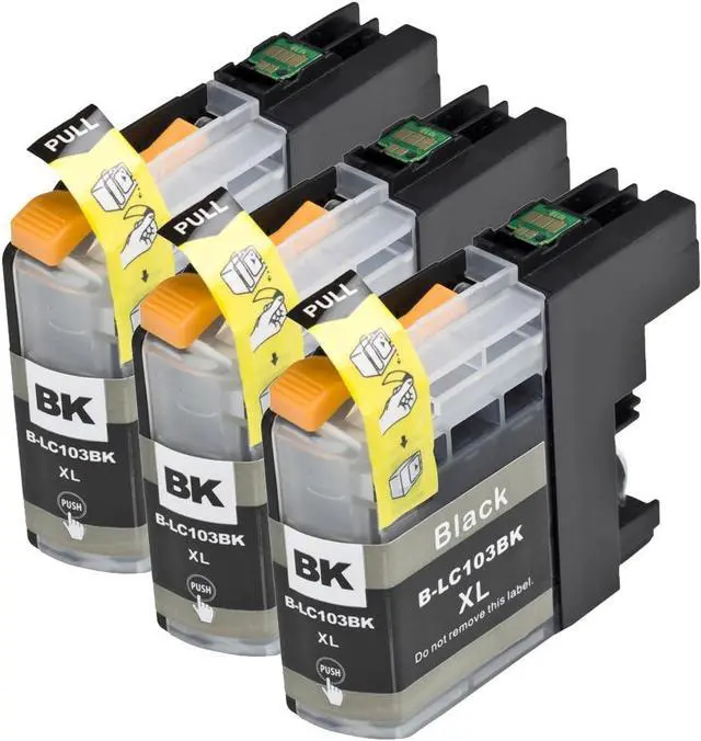 Main image of 3 Pack Compatible Brother LC101, LC103, LC105 3 Black for use with Brother MFC-J285DW, MFC-J4310DW MFC-J450DW, MFC-J4510DW, MFC-J4610DW, MFC-J470DW MFC-J475DW, MFC-J650DW, MFC-J870DW, MFC-J875DW