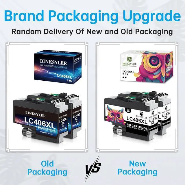 Alt view image 2 of 7 - LC406 XL LC406XL Black Ink Cartridges for Brother LC406XLBK LC406BK LC406 XL BK Ink Work for Brother MFC-J4335DW XL MFC-J4535DW MFC-J5855DW MFC-J6555DW Printer (2 Black)