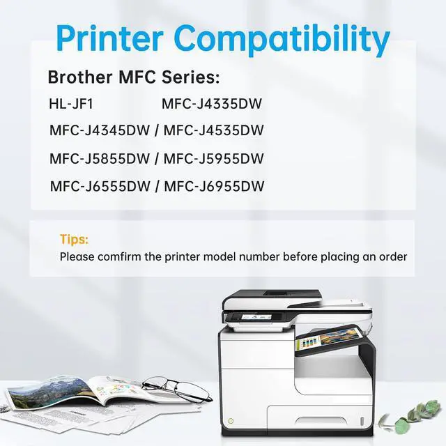 Alt view image 3 of 7 - LC406 XL LC406XL Black Ink Cartridges for Brother LC406XLBK LC406BK LC406 XL BK Ink Work for Brother MFC-J4335DW XL MFC-J4535DW MFC-J5855DW MFC-J6555DW Printer (2 Black)