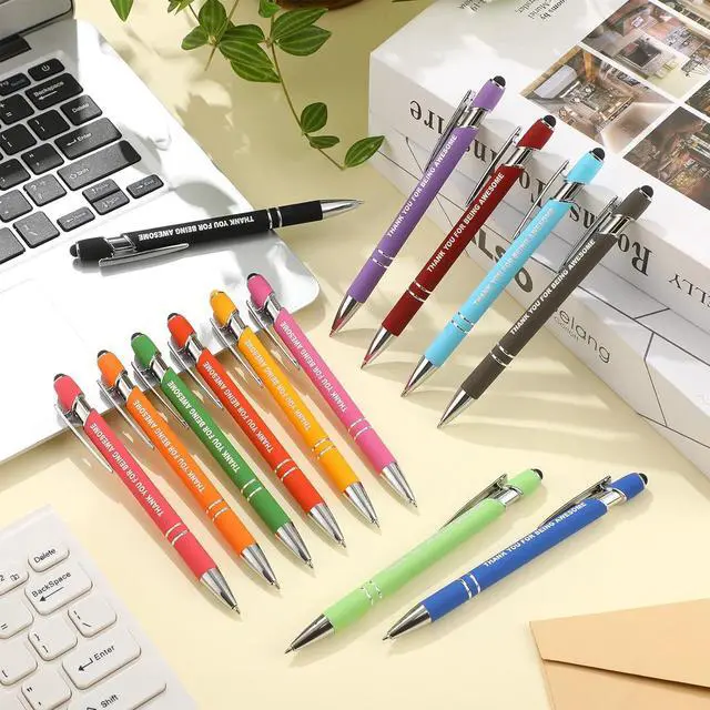 Alt view image 4 of 7 - 40 Pcs Inspirational Pens Employee Appreciation Pens Motivational Black Ink Nurse Pens Fun Greeting Quote Ballpoint Pen for Events Parties Office Worker Teacher Nurses Staff Employee (Elegant Color)