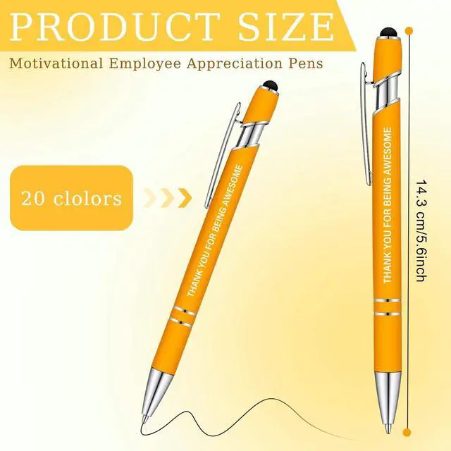 Alt view image 2 of 7 - 40 Pcs Inspirational Pens Employee Appreciation Pens Motivational Black Ink Nurse Pens Fun Greeting Quote Ballpoint Pen for Events Parties Office Worker Teacher Nurses Staff Employee (Elegant Color)