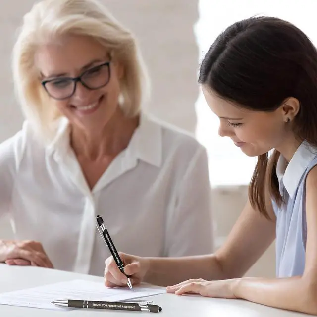 Alt view image 7 of 7 - 40 Pcs Inspirational Pens Employee Appreciation Pens Motivational Black Ink Nurse Pens Fun Greeting Quote Ballpoint Pen for Events Parties Office Worker Teacher Nurses Staff Employee (Elegant Color)