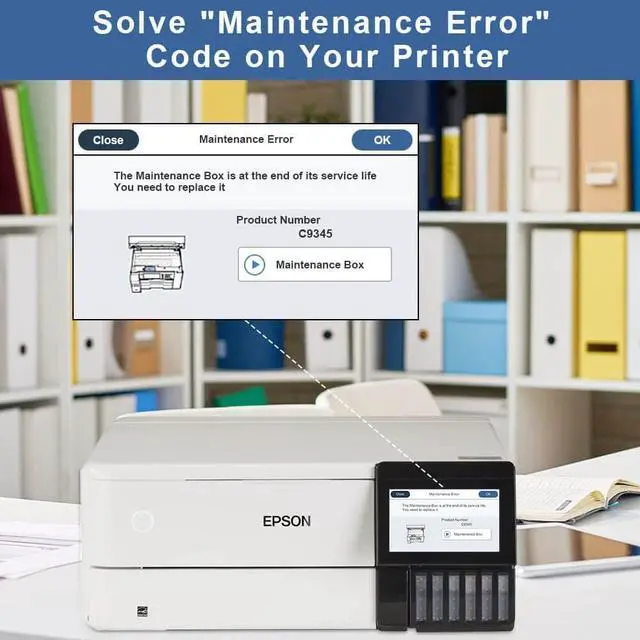 Alt view image 2 of 6 - Poschink PXMB9/C9345 Ink Maintenance Box Tank (C12C934591) for ET-8550 WF-7840 WF-7820 WF-7310 ET-8500 ET-16600 ET-5850 ET-5800 EC-C7000 ET-16650 ST-C8090 ET-5880 ST-C8000 Printers