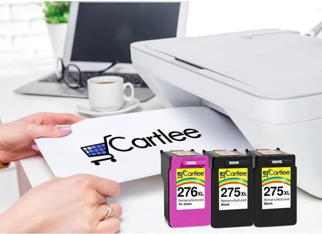 Alt view image 6 of 6 - Cartlee Remanufactured Ink Cartridges Replacement for Canon 275 and 276 Ink Cartridges for Canon 275xl 276 for Pixma TS3522 TR4720 Printer Pack Combo - 3pk