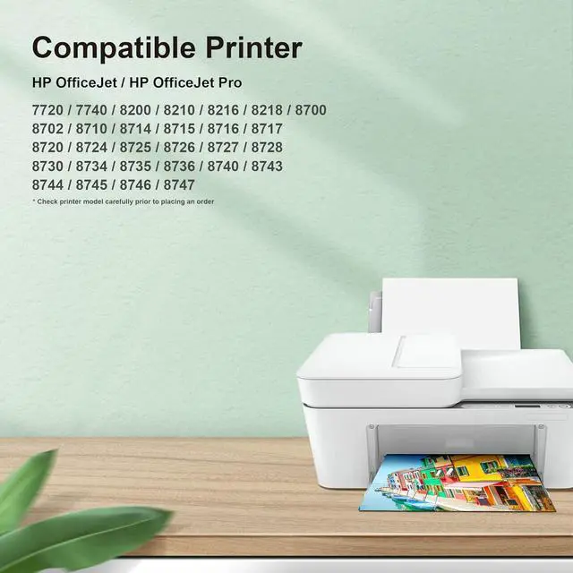 Alt view image 2 of 5 - 952XL Ink Cartridges Combo Pack Replacement for HP 952 High Yield Work with Officejet Pro 7740 8210 8710 8720 8740 8715 7720 8725 8730 Printer (Black, Cyan, Magenta, Yellow, 4 Pack)