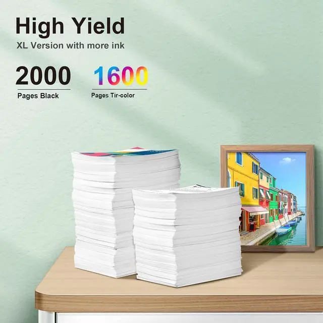 Alt view image 3 of 5 - 952XL Ink Cartridges Combo Pack Replacement for HP 952 High Yield Work with Officejet Pro 7740 8210 8710 8720 8740 8715 7720 8725 8730 Printer (Black, Cyan, Magenta, Yellow, 4 Pack)